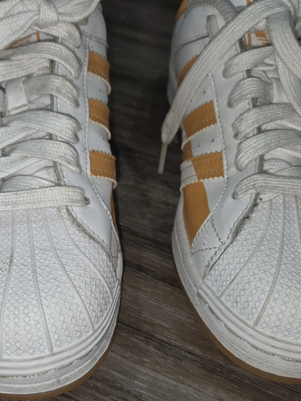 adidas White & Orange Low-Top Sneakers